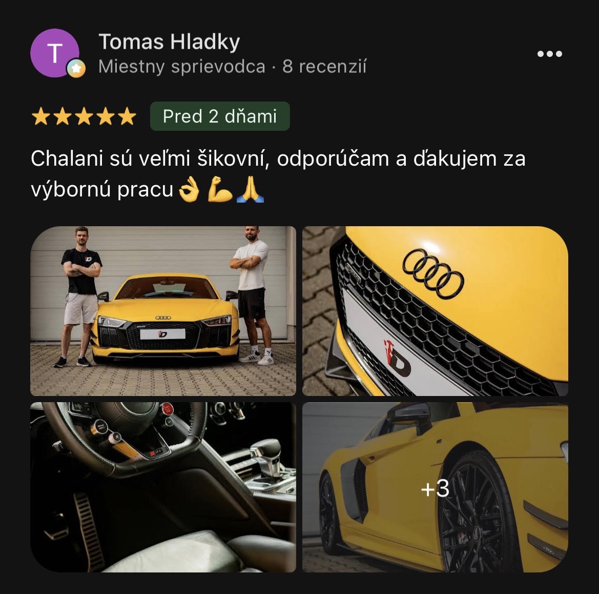 Recenzia od zákazníka Tomas Hladky - žlté Audi R8